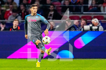 2022-10-04 - Eljif Elmas of Napoli during the UEFA Champions League, Group A football match between Ajax and Napoli on October 4, 2022 at Johan Cruijff ArenA in Amsterdam, Netherlands - FOOTBALL - CHAMPIONS LEAGUE - AJAX V NAPOLI - UEFA CHAMPIONS LEAGUE - SOCCER
