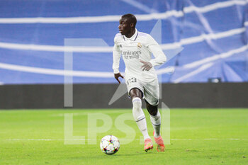 2022-10-05 - Ferland Mendy of Real Madrid during the UEFA Champions League, Group F, football match between Real Madrid and Shakhtar Donetsk on October 5, 2022 at Santiago Bernabeu stadium in Madrid, Spain - FOOTBALL - CHAMPIONS LEAGUE - REAL MADRID V SHAKHTAR DONETSK - UEFA CHAMPIONS LEAGUE - SOCCER