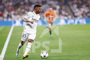 2022-10-05 - Rodrygo Goes of Real Madrid during the UEFA Champions League, Group F, football match between Real Madrid and Shakhtar Donetsk on October 5, 2022 at Santiago Bernabeu stadium in Madrid, Spain - FOOTBALL - CHAMPIONS LEAGUE - REAL MADRID V SHAKHTAR DONETSK - UEFA CHAMPIONS LEAGUE - SOCCER