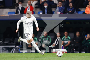 2022-10-05 - Federico Valverde of Real Madrid during the UEFA Champions League, Group F, football match between Real Madrid and Shakhtar Donetsk on October 5, 2022 at Santiago Bernabeu stadium in Madrid, Spain - FOOTBALL - CHAMPIONS LEAGUE - REAL MADRID V SHAKHTAR DONETSK - UEFA CHAMPIONS LEAGUE - SOCCER