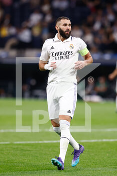 2022-10-05 - Karim Benzema of Real Madrid during the UEFA Champions League, Group F, football match between Real Madrid and Shakhtar Donetsk on October 5, 2022 at Santiago Bernabeu stadium in Madrid, Spain - FOOTBALL - CHAMPIONS LEAGUE - REAL MADRID V SHAKHTAR DONETSK - UEFA CHAMPIONS LEAGUE - SOCCER