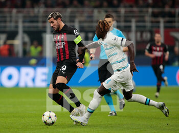 2022-10-11 - Theo Hernandez of Ac Milan and Travoh Chalobah of Chelsea Fc during the UEFA Champions League Group E, football match between Ac Milan and Chelsea Fc, on 11 October 2022, at San Siro Stadium, Milan, Italy.  Photo Nderim Kaceli - AC MILAN VS CHELSEA FC - UEFA CHAMPIONS LEAGUE - SOCCER