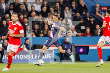 2022-10-11 - Achraf Hakimi of PSG during the UEFA Champions League, Group H football match between Paris Saint-Germain and SL Benfica on October 11, 2022 at Parc des Princes stadium in Paris, France - FOOTBALL - CHAMPIONS LEAGUE - PARIS SG V BENFICA - UEFA CHAMPIONS LEAGUE - SOCCER