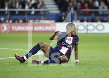 2022-10-11 - Kylian Mbappe of PSG during the UEFA Champions League, Group H football match between Paris Saint-Germain and SL Benfica (Lisbon) on October 11, 2022 at Parc des Princes stadium in Paris, France - FOOTBALL - CHAMPIONS LEAGUE - PARIS SG V BENFICA - UEFA CHAMPIONS LEAGUE - SOCCER