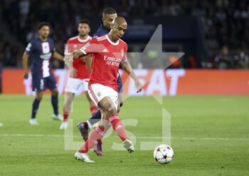 2022-10-11 - Joao Mario of Benfica during the UEFA Champions League, Group H football match between Paris Saint-Germain and SL Benfica (Lisbon) on October 11, 2022 at Parc des Princes stadium in Paris, France - FOOTBALL - CHAMPIONS LEAGUE - PARIS SG V BENFICA - UEFA CHAMPIONS LEAGUE - SOCCER