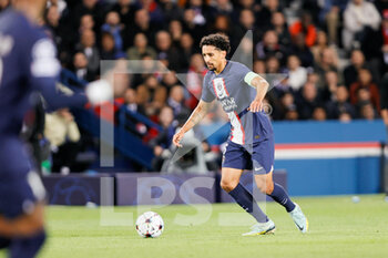 2022-10-11 - Marquinhos of PSG during the UEFA Champions League, Group H football match between Paris Saint-Germain and SL Benfica on October 11, 2022 at Parc des Princes stadium in Paris, France - FOOTBALL - CHAMPIONS LEAGUE - PARIS SG V BENFICA - UEFA CHAMPIONS LEAGUE - SOCCER