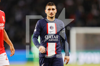 2022-10-11 - Marco Verratti of PSG during the UEFA Champions League, Group H football match between Paris Saint-Germain and SL Benfica on October 11, 2022 at Parc des Princes stadium in Paris, France - FOOTBALL - CHAMPIONS LEAGUE - PARIS SG V BENFICA - UEFA CHAMPIONS LEAGUE - SOCCER