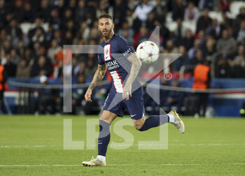 2022-10-11 - Sergio Ramos of PSG during the UEFA Champions League, Group H football match between Paris Saint-Germain and SL Benfica (Lisbon) on October 11, 2022 at Parc des Princes stadium in Paris, France - FOOTBALL - CHAMPIONS LEAGUE - PARIS SG V BENFICA - UEFA CHAMPIONS LEAGUE - SOCCER