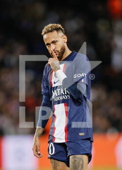 2022-10-11 - Neymar jr of PSG during the UEFA Champions League, Group H football match between Paris Saint-Germain and SL Benfica on October 11, 2022 at Parc des Princes stadium in Paris, France - FOOTBALL - CHAMPIONS LEAGUE - PARIS SG V BENFICA - UEFA CHAMPIONS LEAGUE - SOCCER