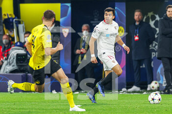 2022-10-11 - Marcos Acuna of Sevilla during the UEFA Champions League, Group G football match between Borussia Dortmund and Sevilla FC on October 11, 2022 at Signal Iduna Park in Dortmund, Germany - FOOTBALL - CHAMPIONS LEAGUE - BORUSSIA DORTMUND V SEVILLA - UEFA CHAMPIONS LEAGUE - SOCCER