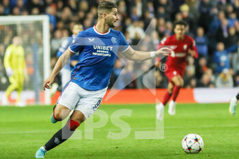 2022-10-12 - Antonio Colak of Rangers during the UEFA Champions League, Group A football match between Rangers and Liverpool on October 12, 2022 at Ibrox stadium in Glasgow, Scotland - FOOTBALL - CHAMPIONS LEAGUE - RANGERS V LIVERPOOL - UEFA CHAMPIONS LEAGUE - SOCCER
