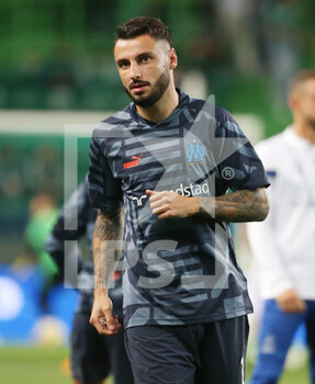 2022-10-12 - Jonathan Clauss of Olympique Marseille warms up during the UEFA Champions League, Group D football match between Sporting CP and Olympique de Marseille on October 12, 2022 at Jose Alvalade stadium in Lisbon, Portugal - FOOTBALL - CHAMPIONS LEAGUE - SPORTING V MARSEILLE - UEFA CHAMPIONS LEAGUE - SOCCER