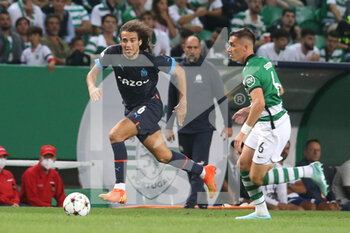 2022-10-12 - Matteo Guendouzi of Olympique Marseille and Sotiris Alexandropoulos of Sporting Club Portugal during the UEFA Champions League, Group D football match between Sporting CP and Olympique de Marseille on October 12, 2022 at Jose Alvalade stadium in Lisbon, Portugal - FOOTBALL - CHAMPIONS LEAGUE - SPORTING V MARSEILLE - UEFA CHAMPIONS LEAGUE - SOCCER