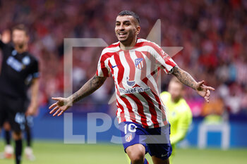 2022-10-12 - Angel Correa of Atletico de Madrid during the UEFA Champions League, Group B football match between Atletico de Madrid and Club Brugge on October 12, 2022 at Civitas Metropolitano stadium in Madrid, Spain - FOOTBALL - CHAMPIONS LEAGUE - ATLETICO MADRID V CLUB BRUGGE - UEFA CHAMPIONS LEAGUE - SOCCER