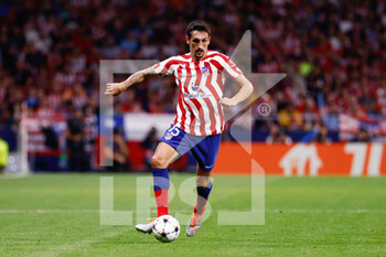 2022-10-12 - Stefan Savic of Atletico de Madrid during the UEFA Champions League, Group B football match between Atletico de Madrid and Club Brugge on October 12, 2022 at Civitas Metropolitano stadium in Madrid, Spain - FOOTBALL - CHAMPIONS LEAGUE - ATLETICO MADRID V CLUB BRUGGE - UEFA CHAMPIONS LEAGUE - SOCCER