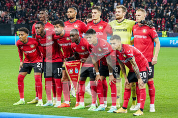 2022-10-12 - Team of Bayer 04 Leverkusen during the UEFA Champions League, Group B football match between Bayer 04 Leverkusen and FC Porto on October 12, 2022 at the BayArena in Leverkusen, Germany - FOOTBALL - CHAMPIONS LEAGUE - BAYER LEVERKUSEN V FC PORTO - UEFA CHAMPIONS LEAGUE - SOCCER