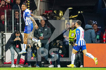 2022-10-12 - Galeno of FC Porto celebrates after scoring the first goal during the UEFA Champions League, Group B football match between Bayer 04 Leverkusen and FC Porto on October 12, 2022 at the BayArena in Leverkusen, Germany - FOOTBALL - CHAMPIONS LEAGUE - BAYER LEVERKUSEN V FC PORTO - UEFA CHAMPIONS LEAGUE - SOCCER