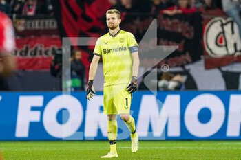 2022-10-12 - Lukas Hradecky of Bayer 04 Leverkusen during the UEFA Champions League, Group B football match between Bayer 04 Leverkusen and FC Porto on October 12, 2022 at the BayArena in Leverkusen, Germany - FOOTBALL - CHAMPIONS LEAGUE - BAYER LEVERKUSEN V FC PORTO - UEFA CHAMPIONS LEAGUE - SOCCER