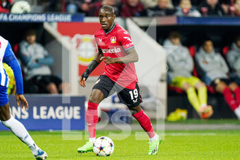 2022-10-12 - Moussa Diaby of Bayer 04 Leverkusen during the UEFA Champions League, Group B football match between Bayer 04 Leverkusen and FC Porto on October 12, 2022 at the BayArena in Leverkusen, Germany - FOOTBALL - CHAMPIONS LEAGUE - BAYER LEVERKUSEN V FC PORTO - UEFA CHAMPIONS LEAGUE - SOCCER