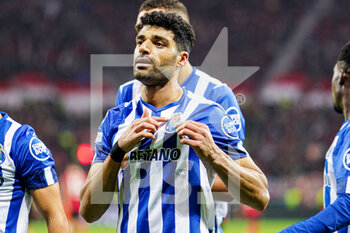 2022-10-12 - Mehdi Taremi of FC Porto celebrates the third goal during the UEFA Champions League, Group B football match between Bayer 04 Leverkusen and FC Porto on October 12, 2022 at the BayArena in Leverkusen, Germany - FOOTBALL - CHAMPIONS LEAGUE - BAYER LEVERKUSEN V FC PORTO - UEFA CHAMPIONS LEAGUE - SOCCER