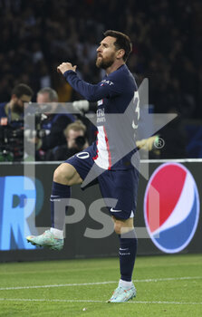 2022-10-25 - Lionel Messi of PSG celebrates his goal during the UEFA Champions League, Group H football match between Paris Saint-Germain (PSG) and Maccabi Haifa on October 25, 2022 at Parc des Princes stadium in Paris, France - FOOTBALL - CHAMPIONS LEAGUE - PARIS SG V MACCABI HAIFA - UEFA CHAMPIONS LEAGUE - SOCCER