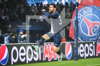 2022-10-25 - Lionel (Leo) MESSI of PSG celebrates his goal during the UEFA Champions League, Group H football match between Paris Saint-Germain and Maccabi Haifa on October 25, 2022 at Parc des Princes stadium in Paris, France - FOOTBALL - CHAMPIONS LEAGUE - PARIS SG V MACCABI HAIFA - UEFA CHAMPIONS LEAGUE - SOCCER