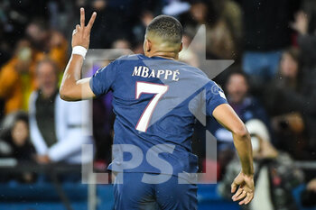 2022-10-25 - Kylian MBAPPE of PSG celebrates his goal during the UEFA Champions League, Group H football match between Paris Saint-Germain and Maccabi Haifa on October 25, 2022 at Parc des Princes stadium in Paris, France - FOOTBALL - CHAMPIONS LEAGUE - PARIS SG V MACCABI HAIFA - UEFA CHAMPIONS LEAGUE - SOCCER