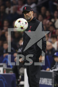 2022-10-26 - Coach of Liverpool Jurgen Klopp during the UEFA Champions League, Group A football match between Ajax Amsterdam and Liverpool FC on October 26, 2022 at Johan Cruijff ArenA in Amsterdam, Netherlands - FOOTBALL - CHAMPIONS LEAGUE - AJAX V LIVERPOOL - UEFA CHAMPIONS LEAGUE - SOCCER