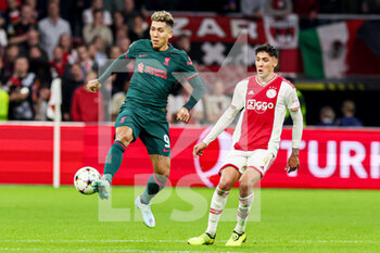 2022-10-26 - Roberto Firmino of Liverpool FC, Edson Alvarez of Ajax during the UEFA Champions League, Group A football match between Ajax and Liverpool on October 26, 2022 at Johan Cruijff ArenA in Amsterdam, Netherlands - FOOTBALL - CHAMPIONS LEAGUE - AJAX V LIVERPOOL - UEFA CHAMPIONS LEAGUE - SOCCER