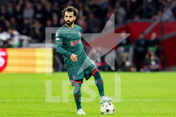 2022-10-26 - Mohamed Salah of Liverpool during the UEFA Champions League, Group A football match between Ajax and Liverpool on October 26, 2022 at Johan Cruijff ArenA in Amsterdam, Netherlands - FOOTBALL - CHAMPIONS LEAGUE - AJAX V LIVERPOOL - UEFA CHAMPIONS LEAGUE - SOCCER