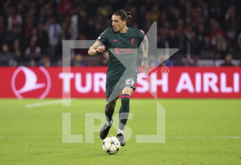 2022-10-26 - Darwin Nunez of Liverpool during the UEFA Champions League, Group A football match between Ajax Amsterdam and Liverpool FC on October 26, 2022 at Johan Cruijff ArenA in Amsterdam, Netherlands - FOOTBALL - CHAMPIONS LEAGUE - AJAX V LIVERPOOL - UEFA CHAMPIONS LEAGUE - SOCCER