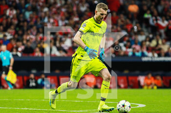 2022-10-26 - Lukas Hradecky of Bayer Leverkusen during the UEFA Champions League, Group B football match between Atletico de Madrid and Bayer Leverkusen on October 26, 2022 at Civitas Metropolitano stadium in Madrid, Spain - FOOTBALL - CHAMPIONS LEAGUE - ATLETICO MADRID V BAYER LEVERKUSEN - UEFA CHAMPIONS LEAGUE - SOCCER