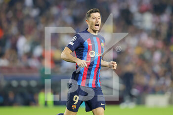 2022-10-26 - Robert Lewandowski of FC Barcelona reacts during the UEFA Champions League, Group C football match between FC Barcelona and Bayern Munich on October 26, 2022 at Spotify Camp Nou stadium in Barcelona, Spain - FOOTBALL - CHAMPIONS LEAGUE - FC BARCELONA V BAYERN MUNICH - UEFA CHAMPIONS LEAGUE - SOCCER