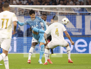 2022-11-01 - Heung-Min Son of Tottenham during the UEFA Champions League, Group D football match between Olympique de Marseille (OM) and Tottenham Hotspur on November 1, 2022 at Velodrome stadium in Marseille, France - FOOTBALL - CHAMPIONS LEAGUE - MARSEILLE V TOTTENHAM - UEFA CHAMPIONS LEAGUE - SOCCER
