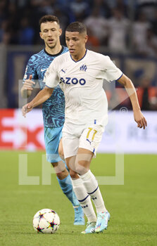 2022-11-01 - Amine Harit of Marseille, Ivan Perisic of Tottenham during the UEFA Champions League, Group D football match between Olympique de Marseille (OM) and Tottenham Hotspur on November 1, 2022 at Velodrome stadium in Marseille, France - FOOTBALL - CHAMPIONS LEAGUE - MARSEILLE V TOTTENHAM - UEFA CHAMPIONS LEAGUE - SOCCER