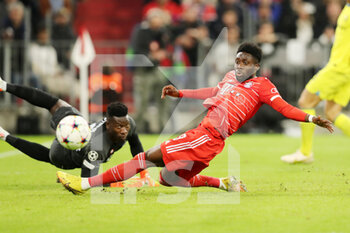 2022-11-01 - Alphonso Davies of Bayern Munich during the UEFA Champions League, Group C football match between Bayern Munich and FC Internazionale on November 1, 2022 at Allianz Arena in Munich, Germany - FOOTBALL - CHAMPIONS LEAGUE - BAYERN MUNICH V INTERNAZIONALE - UEFA CHAMPIONS LEAGUE - SOCCER