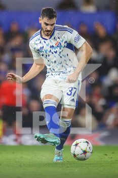 2022-11-02 - Dinamo Zagreb defender Josip Sutalo during the UEFA Champions League, Group E football match between Chelsea and Dinamo Zagreb on November 2, 2022 at Stamford Bridge in London, England - FOOTBALL - CHAMPIONS LEAGUE - CHELSEA V DINAMO ZAGREB - UEFA CHAMPIONS LEAGUE - SOCCER