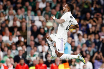 2022-11-02 - Rodrygo Goes of Real Madrid celebrates a goal 2-0 during the UEFA Champions League, Group F football match between Real Madrid and Celtic FC on November 2, 2022 at Santiago Bernabeu stadium in Madrid, Spain - FOOTBALL - CHAMPIONS LEAGUE - REAL MADRID V CELTIC - UEFA CHAMPIONS LEAGUE - SOCCER