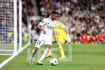 2022-11-02 - Rodrygo Goes of Real Madrid during the UEFA Champions League, Group F football match between Real Madrid and Celtic FC on November 2, 2022 at Santiago Bernabeu stadium in Madrid, Spain - FOOTBALL - CHAMPIONS LEAGUE - REAL MADRID V CELTIC - UEFA CHAMPIONS LEAGUE - SOCCER