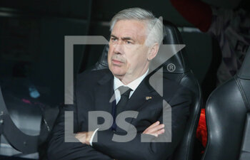 2022-11-02 - Coach Carlo Ancelotti of Real Madrid during the UEFA Champions League, Group F football match between Real Madrid CF and Celtic FC on November 2, 2022 at Santiago Bernabeu stadium in Madrid, Spain - FOOTBALL - CHAMPIONS LEAGUE - REAL MADRID V CELTIC - UEFA CHAMPIONS LEAGUE - SOCCER