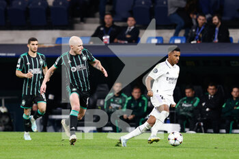 2022-11-02 - Rodrygo Goes of Real Madrid and Aaron Mooy of Celtic during the UEFA Champions League, Group F football match between Real Madrid and Celtic FC on November 2, 2022 at Santiago Bernabeu stadium in Madrid, Spain - FOOTBALL - CHAMPIONS LEAGUE - REAL MADRID V CELTIC - UEFA CHAMPIONS LEAGUE - SOCCER