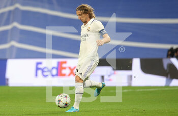 2022-11-02 - Luka Modric of Real Madrid during the UEFA Champions League, Group F football match between Real Madrid CF and Celtic FC on November 2, 2022 at Santiago Bernabeu stadium in Madrid, Spain - FOOTBALL - CHAMPIONS LEAGUE - REAL MADRID V CELTIC - UEFA CHAMPIONS LEAGUE - SOCCER