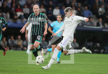 2022-11-02 - Federico Valverde of Real Madrid during the UEFA Champions League, Group F football match between Real Madrid CF and Celtic FC on November 2, 2022 at Santiago Bernabeu stadium in Madrid, Spain - FOOTBALL - CHAMPIONS LEAGUE - REAL MADRID V CELTIC - UEFA CHAMPIONS LEAGUE - SOCCER