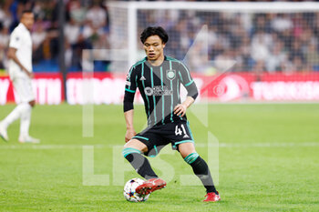 2022-11-02 - Reo Hatate of Celtic during the UEFA Champions League, Group F football match between Real Madrid and Celtic FC on November 2, 2022 at Santiago Bernabeu stadium in Madrid, Spain - FOOTBALL - CHAMPIONS LEAGUE - REAL MADRID V CELTIC - UEFA CHAMPIONS LEAGUE - SOCCER