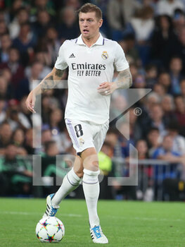 2022-11-02 - Toni Kroos of Real Madrid during the UEFA Champions League, Group F football match between Real Madrid CF and Celtic FC on November 2, 2022 at Santiago Bernabeu stadium in Madrid, Spain - FOOTBALL - CHAMPIONS LEAGUE - REAL MADRID V CELTIC - UEFA CHAMPIONS LEAGUE - SOCCER