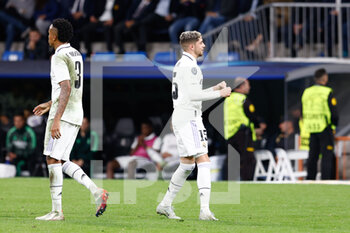 2022-11-02 - Federico Valverde of Real Madrid celebrates a goal 5-0 during the UEFA Champions League, Group F football match between Real Madrid and Celtic FC on November 2, 2022 at Santiago Bernabeu stadium in Madrid, Spain - FOOTBALL - CHAMPIONS LEAGUE - REAL MADRID V CELTIC - UEFA CHAMPIONS LEAGUE - SOCCER