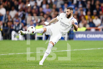 2022-11-02 - Karim Benzema of Real Madrid during the UEFA Champions League, Group F football match between Real Madrid and Celtic FC on November 2, 2022 at Santiago Bernabeu stadium in Madrid, Spain - FOOTBALL - CHAMPIONS LEAGUE - REAL MADRID V CELTIC - UEFA CHAMPIONS LEAGUE - SOCCER