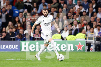 2022-11-02 - Karim Benzema of Real Madrid during the UEFA Champions League, Group F football match between Real Madrid and Celtic FC on November 2, 2022 at Santiago Bernabeu stadium in Madrid, Spain - FOOTBALL - CHAMPIONS LEAGUE - REAL MADRID V CELTIC - UEFA CHAMPIONS LEAGUE - SOCCER