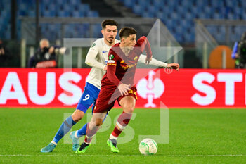 2022-03-17 - Marash Kumbulla (AS Roma)  during the UEFA Europa Conference League football match between AS Roma and Vitesse  at The Olympic Stadium in Rome on March 17, 2022. - AS ROMA VS VITESSE - UEFA CONFERENCE LEAGUE - SOCCER