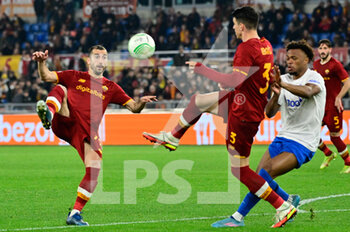2022-03-17 - Henrikh Mkhitaryan (AS Roma)  during the UEFA Europa Conference League football match between AS Roma and Vitesse  at The Olympic Stadium in Rome on March 17, 2022. - AS ROMA VS VITESSE - UEFA CONFERENCE LEAGUE - SOCCER
